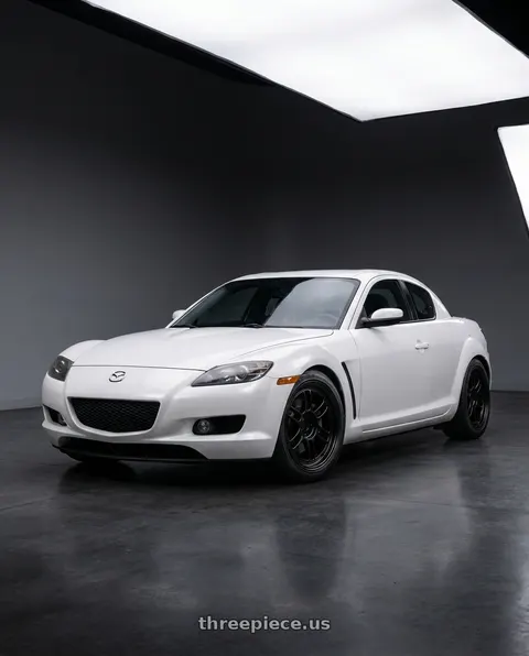 2008 Mazda RX-8 with Enkei RPF1 4x100 16x8+38 Black wheels