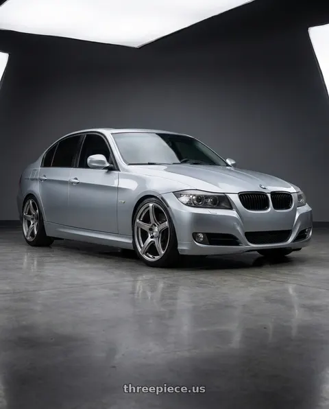 2011 BMW 328i with Work Emotion T5r 5x114.3 18x10.5 +12 Glow Silver wheels
