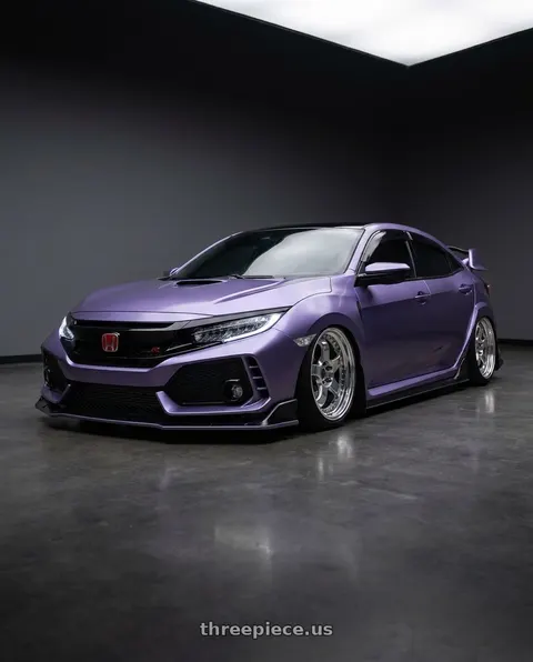 2019 Honda Civic Type R with Work Meister S1 3P 5x120 18x9.5+41 A Disk Bright Buff Finish wheels
