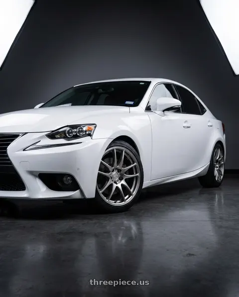 2016 Lexus IS200t with Work Emotion Cr Kiwami 5x114.3 18x8.5 +38 Gt Silver wheels