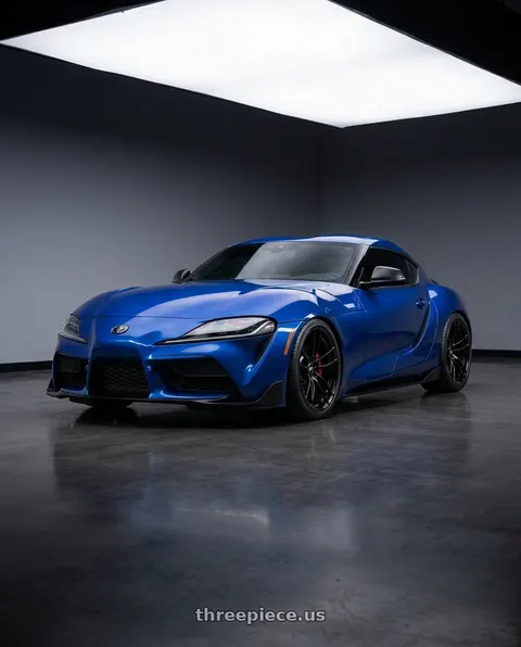 2023 Toyota GR Supra with P51 Wheels 101RF 5X114.3 19x11.5 +56 Gloss Black wheels