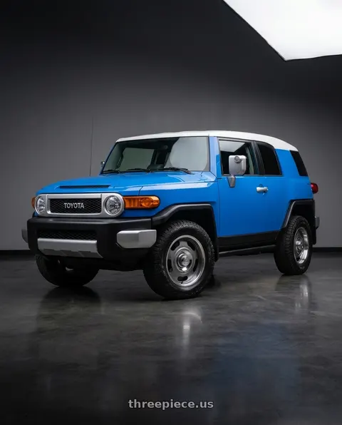 2007 Toyota FJ Cruiser with American Racing Vintage VN506 BLANK 17X7 +0 MAG GRAY CENTER POLISHED LIP wheels