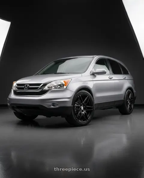2009 Honda CR-V with Niche 1PC M106 NR6 4X100/4X114.3 18X8 +40 MATTE BLACK MILLED wheels