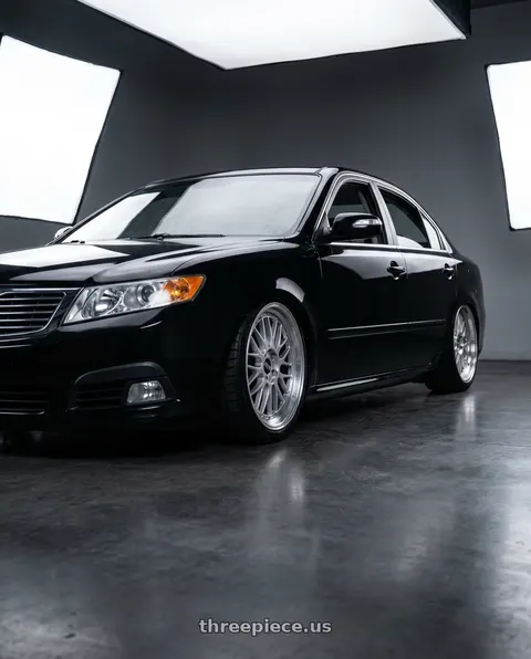 2007 Kia Optima with BBS LM 5x114.3 17x7.5+38 Diamond Silver wheels