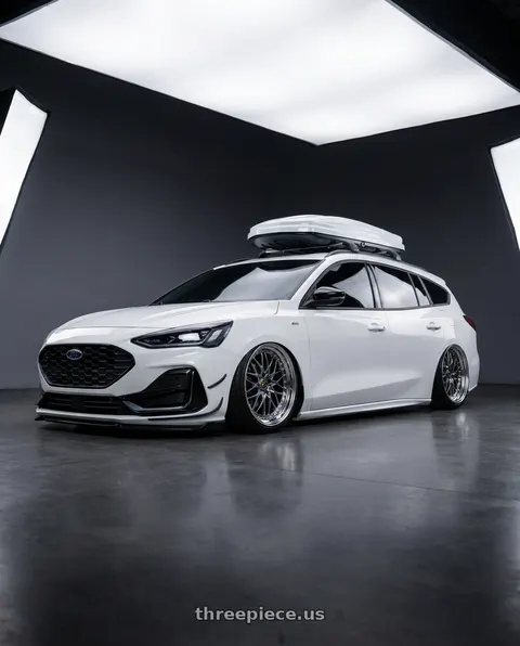 2023 ford focus wagon with Work Vs-Xv 5x100 18x8.5+40 O Disk Brilliant Silver Black wheels