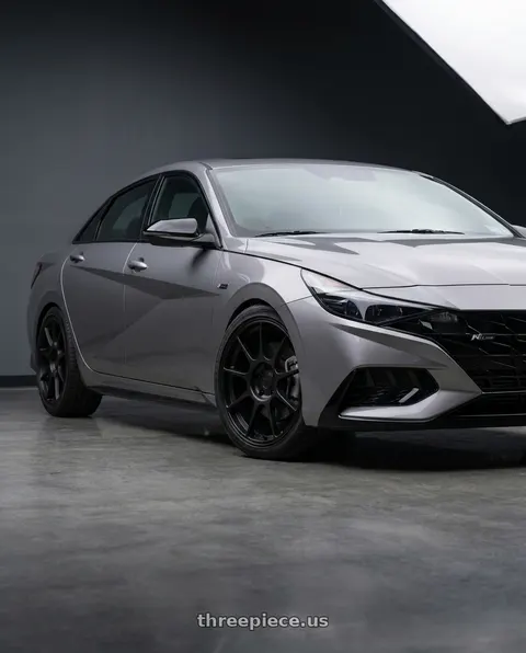 2023 Hyundai Elantra N with Motegi MR138 5X114.3 18X8 +38 SATIN BLACK wheels