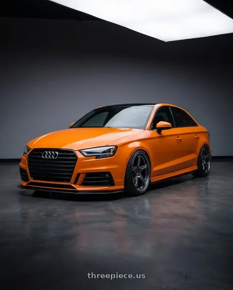 2017 Audi RS3 with Advan Racing GT BEYOND 5x112 20x11.0 +35 RACING TITANIUM BLACK wheels