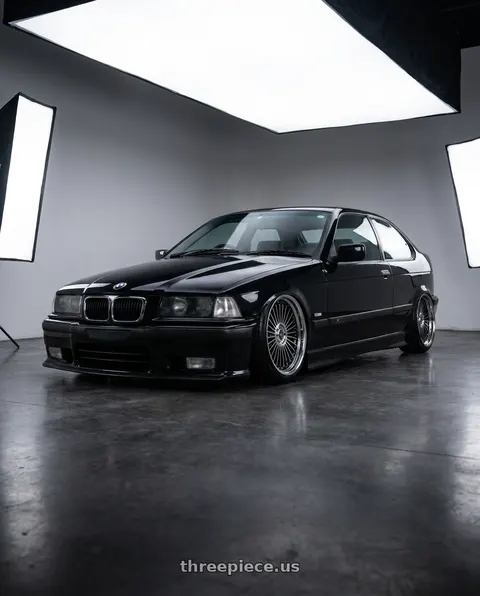 1998 BMW 318ti with Work Emitz Black Polish 5x120 19x8.0 +38 wheels