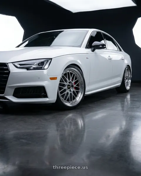 2019 Audi S4 with BBS LM 5x114.3 17x7.5+38 Diamond Silver wheels