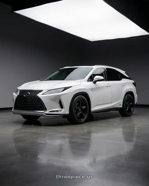 2022 Lexus RX450hL with WedsSport RN-05M 5x120 18x8.5+36 Gloss Black wheels