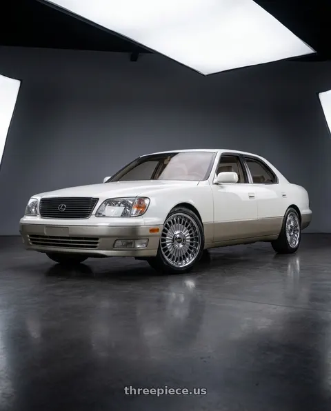 1999 Lexus LS400 with Work Emitz Chrome 5x114.3 19x8.0 +38 wheels