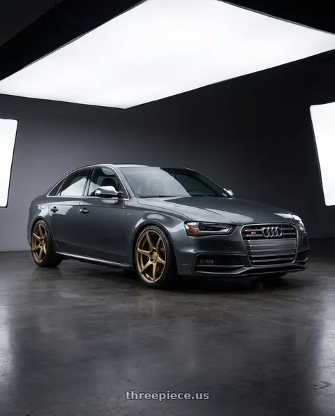 2015 Audi S4 with Kansei K11B Tandem 5X112 19x9.5 22 Bronze wheels