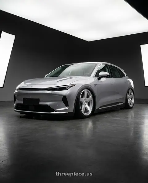 2026 Foxtron bria with Rotiform RC200 NUE 5X120 20x8.5 +35 GLOSS SILVER W/ MACHINED FACE wheels