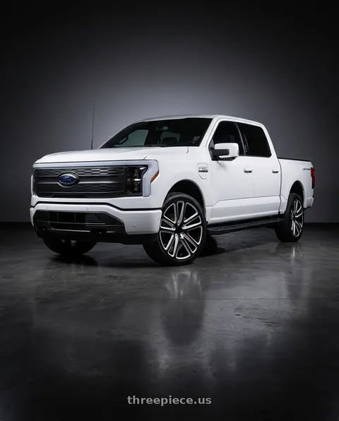 2022 Ford F-150 Lightning with DUB 1PC S255 FLEX 6X135 22X9.5 +30 GLOSS BLACK MILLED wheels