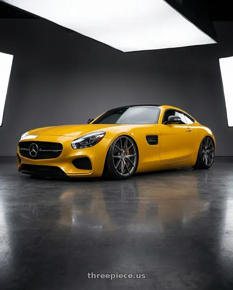 2019 Mercedes-Benz AMG GT with Niche 1PC M116 MISANO 5X112 19X8.5 +25 MATTE GUN METAL wheels