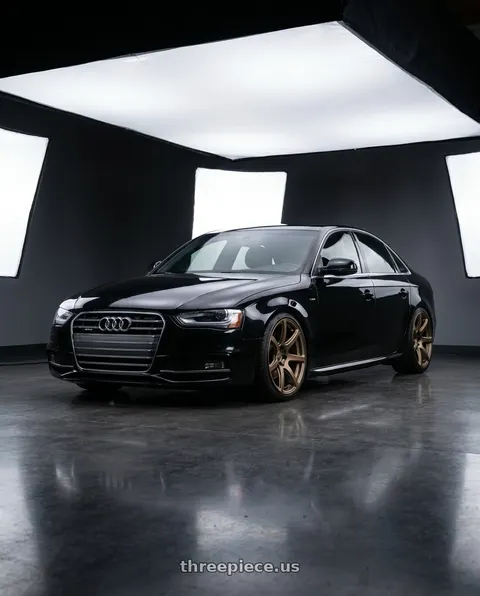 2013 Audi A4 with Work Emotion T7r 5x100 18x10.5 +12 Matte Bronze wheels