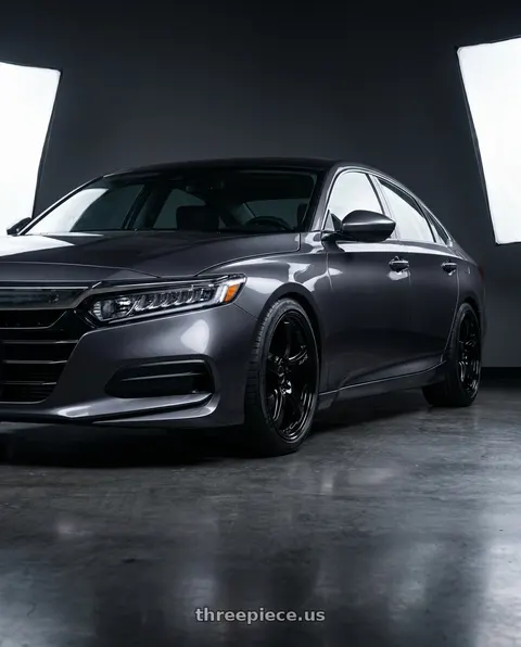 2019 Honda Accord LX with Gram Lights 57CR 5x114.3 18x9.5 +38 GLASS BLACK wheels