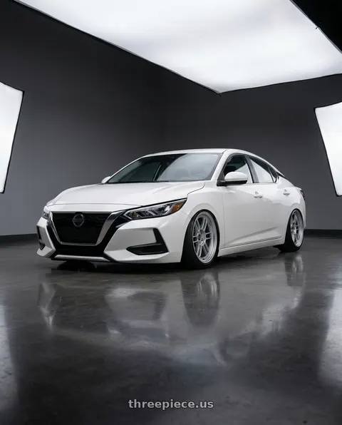 2022 Nissan Sentra with Enkei RPF1 5x114.3 18x8+35 Silver wheels