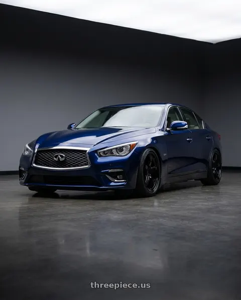 2023 INFINITI Q50 Luxe with Gram Lights 57CR 5x114.3 18x9.5+38 Glossy Black wheels