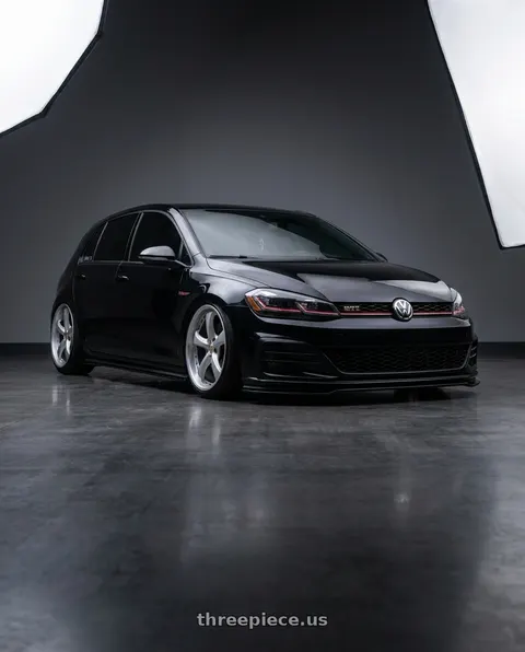 2018 Volkswagen GTI with Work Wheels VS-KF 5x100 18x8.5+34 Light Grey Silver A Disk FULL REVERSE wheels