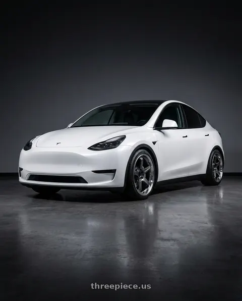 2024 Tesla Model Y Performance with Advan Racing GT BEYOND 5x114.3 19x10.0 +35 MACHINING & HYPER PLATINUM BLACK wheels