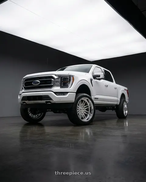 2022 Ford F-150 Lariat with AXE WHEELS AF12 Forged 6x135 26x14 -76 Fully Polished wheels