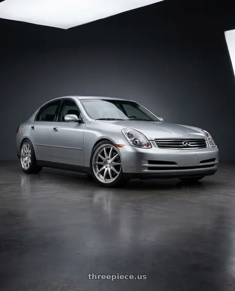 2004 INFINITI G35 with Work Gnosis Cvs 5x114.3 19x7.5+45 W Disk Composite Buffed And Brushed wheels