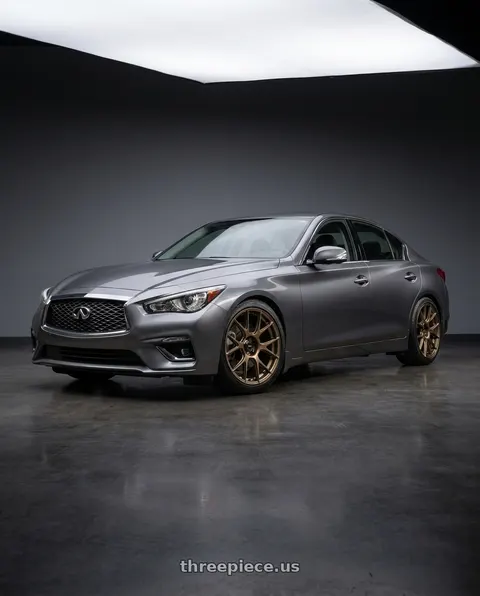 2019 INFINITI Q50 Luxe with Konig Ampliform 5x114.3 19x9.5+35 Gloss Bronze wheels