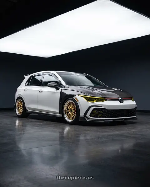 2022 Volkswagen GTI with BBS LM 5x114.3 18x9.0+42 Gold wheels