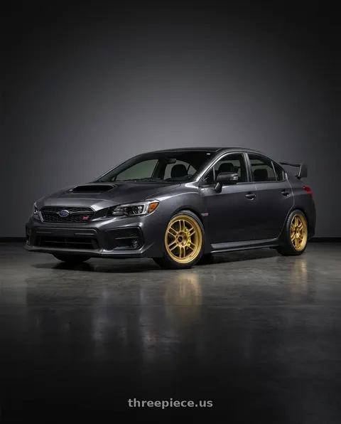 2021 Subaru WRX with Enkei RPF1 5x114.3 17x9+45 Gold wheels