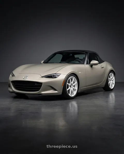 2021 Mazda MX-5 Miata with Advan RCIII 5x114.3 17x7+45 White wheels