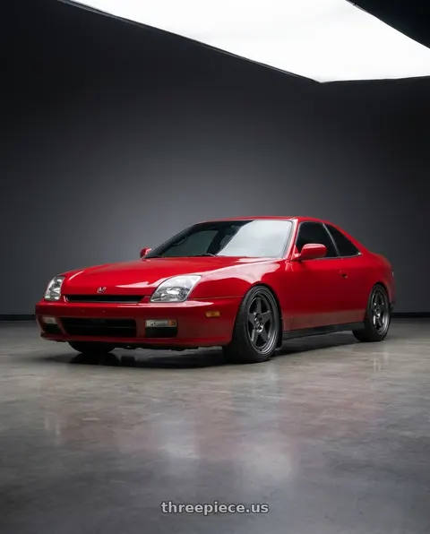1999 Honda Prelude with Kansei K12G KNP 5x114.3 17x9 22 Gunmetal wheels