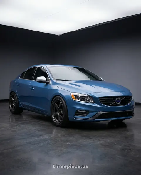 2015 Volvo S60 T6 with Gram Lights 57CR 5x108 18x8.5 +37 GLOSSY GRAY wheels
