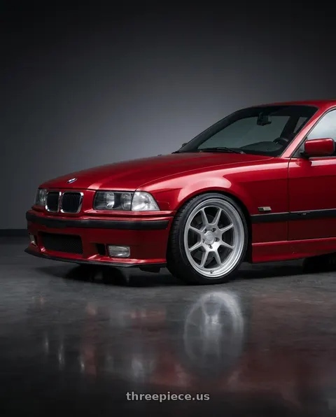 1996 BMW 328is with Motegi MR135 5X114.3 17X8.5 +35 HYPER SILVER wheels