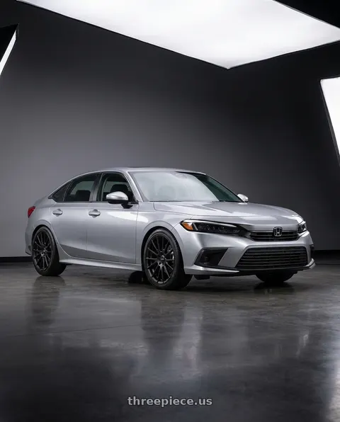 2022 Honda Civic EX with American Racing AR904 5X114.3 18X8 +45 SATIN BLACK wheels