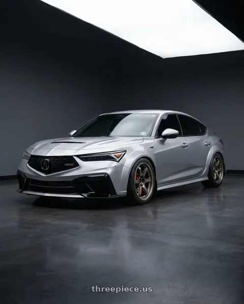 2025 Acura Integra Type S with Work Emotion Zr10 5x120 19x9.5 +38 Titanium Diamond Lip Cut wheels