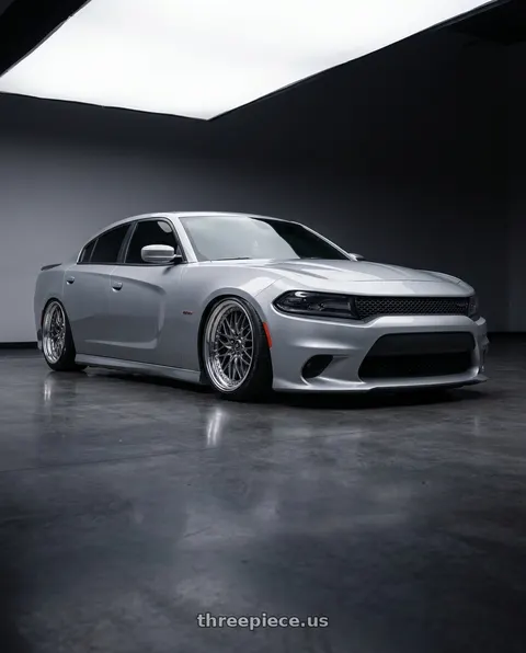2016 Dodge Charger R/T with Work Vs-Xv 5x115 20x10.5+21 A Disk Brilliant Silver Black wheels