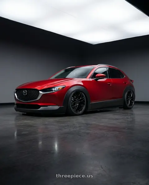 2022 Mazda CX-30 with KATANA RACING KR01 5x108 17x7.5 +40 Glossy Black wheels