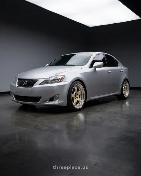2009 Lexus IS250 with Work Meister S1 3P 5x114.3 18x10+35 A Disk Bright Buff Finish wheels