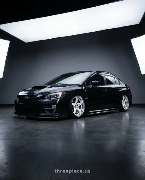 2015 Subaru WRX with Work T5R 2P 5x114.3 18x10.0 +0 WHITE wheels