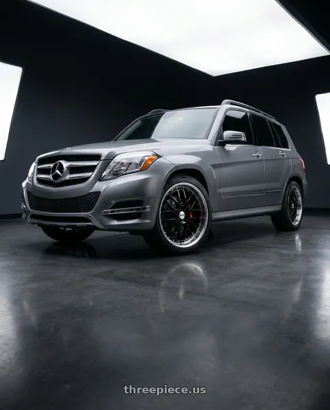 2015 Mercedes-Benz GLK350 4Matic with TSW VALENCIA 5X112 20X8.5 +35 GLOSS BLACK W/ MIRROR CUT LIP wheels