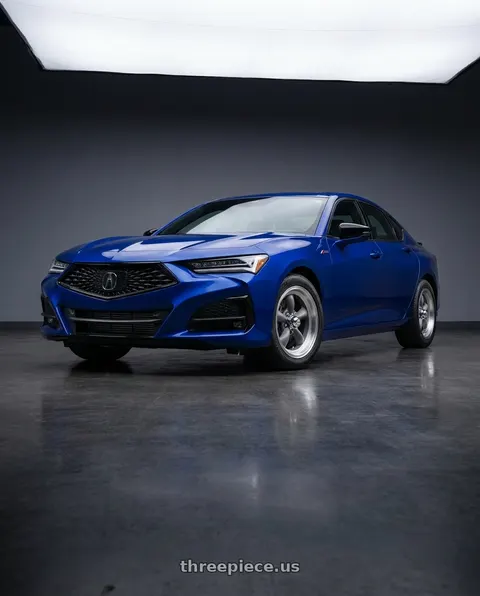 2023 Acura TLX with American Racing Vintage VN105 TORQ THRUST D 5X114.3 15X8 +1 TORQ THRUST GRAY W/ MACH LIP wheels