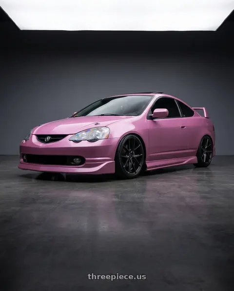 2003 Acura RSX with Niche 1PC M117 MISANO 5X114.3 18X8 +40 MATTE BLACK wheels