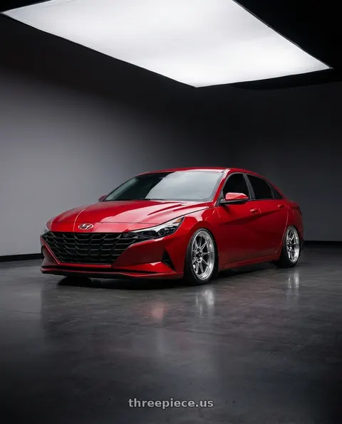 2021 Hyundai Elantra SEL with Konig Countergram 5x114.3 19x8.5+43 Hyper Chrome / Machined Lip wheels