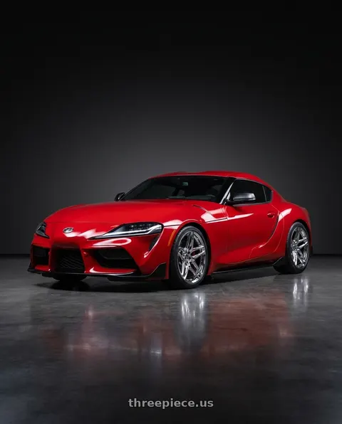 2020 Toyota GR Supra with HERITAGE WHEEL EBISU MONOC 5x112 19x9.5 +38 CHROME wheels