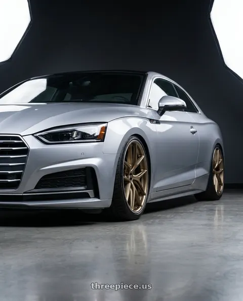 2018 Audi A5 Quattro with BBS CI-R 5x112 19x8.5 +32 Bronze Polished Rim Protector wheels
