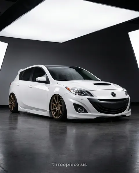 2012 Mazda 3 Mazdaspeed with Aodhan AH09 5x114.3 18x9.5 +35 Matte Black wheels