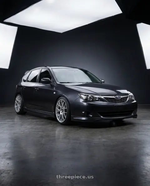 2008 Subaru Impreza with BBS RE-V7 5x114.3 18x8.5 +42 Diamond Silver wheels