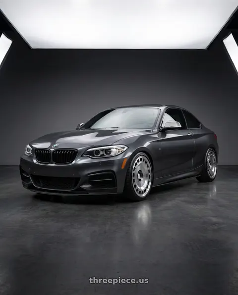 2017 BMW M240i with Rotiform ZBF 5x120 18x8.5 +35 Anthracite W/ Machined Face wheels