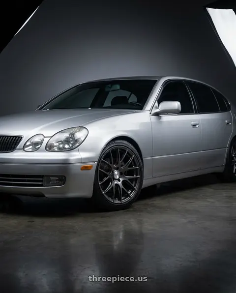 2001 Lexus GS300 with ESR Wheels SR SERIES SR12 5x114.3 18x8.5 +35 Gloss Graphite wheels
